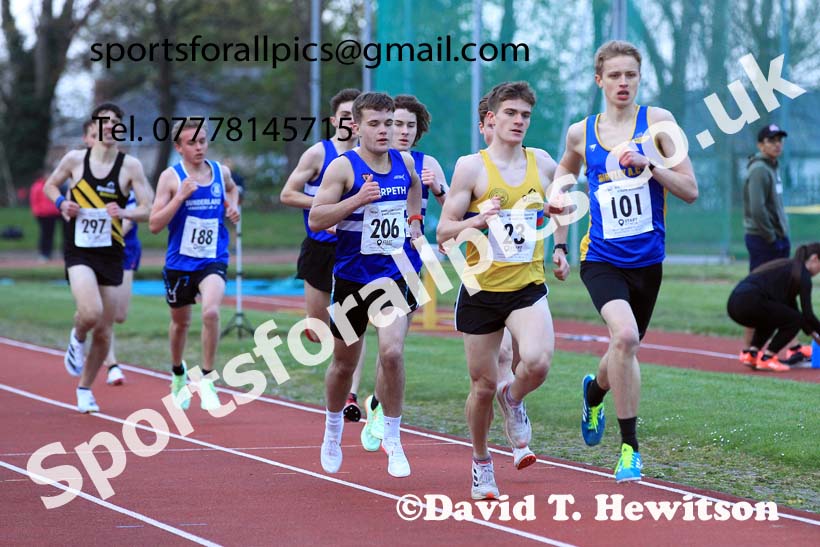 1500 metres, 2022 NEGP No. 1,  Monkton Stadium, April 20th, on a very cold night. Photo: David T. Hewitson/Sports for All Pics